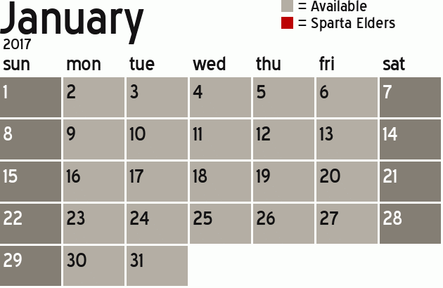 Missionary Dinner Calendar