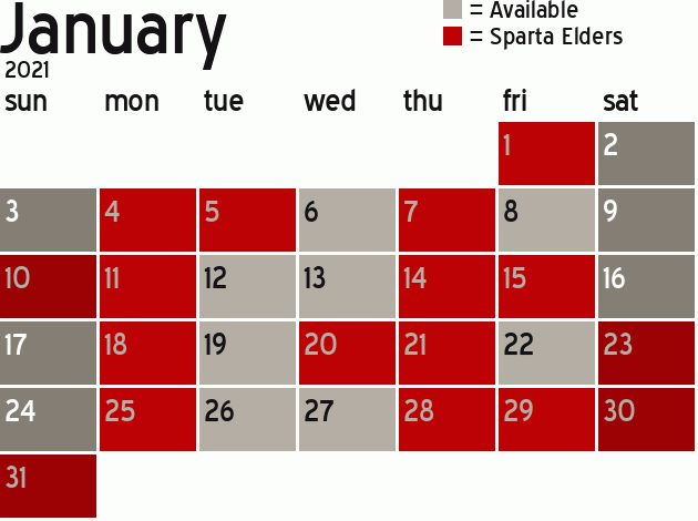 Missionary Dinner Calendar