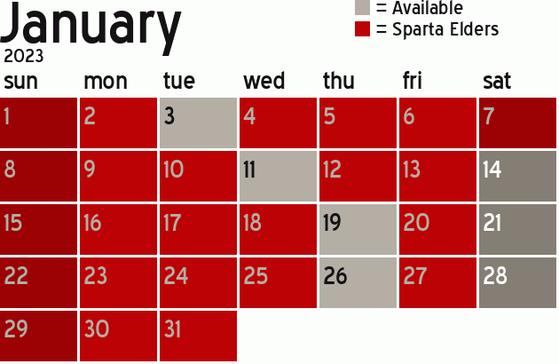 Missionary Dinner Calendar