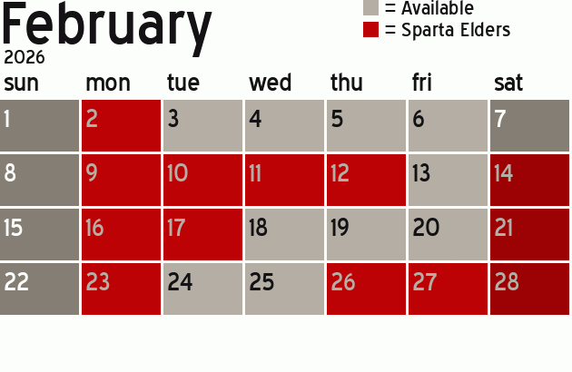 Missionary Dinner Calendar