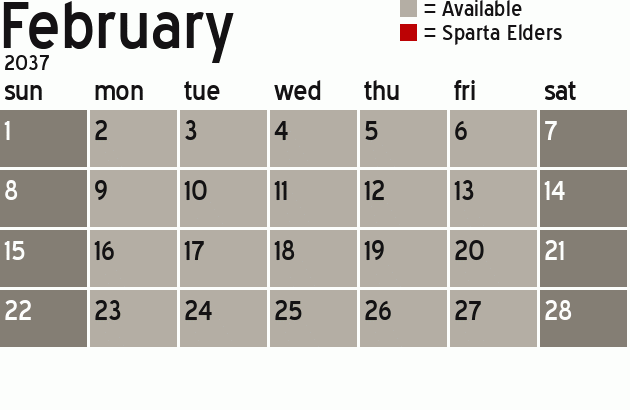 Missionary Dinner Calendar