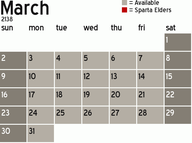 Missionary Dinner Calendar