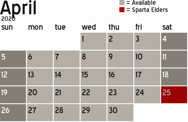 Missionary Dinner Calendar
