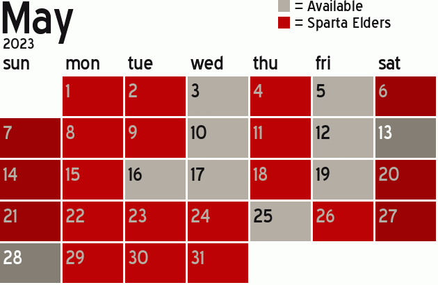 Missionary Dinner Calendar