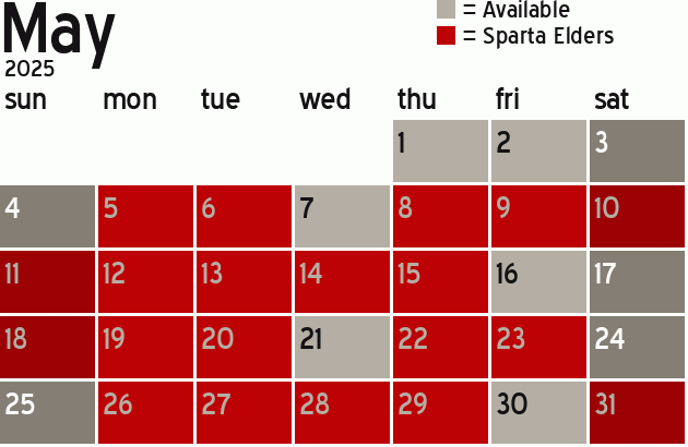 Missionary Dinner Calendar