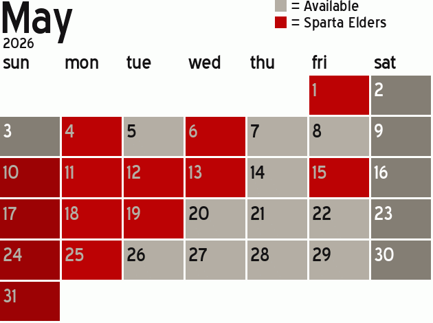Missionary Dinner Calendar