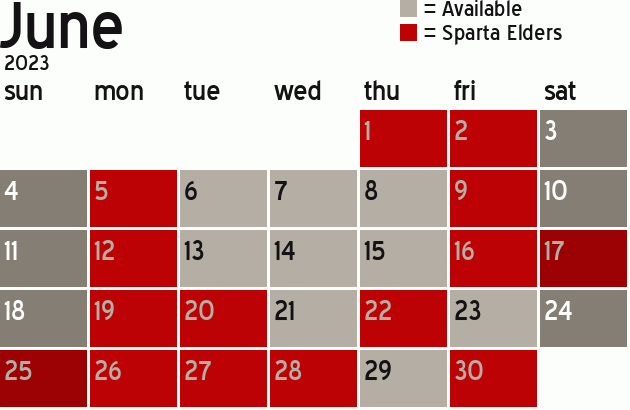 Missionary Dinner Calendar