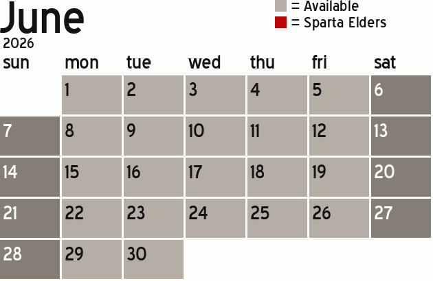 Missionary Dinner Calendar