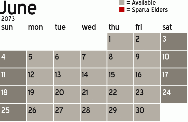 Missionary Dinner Calendar
