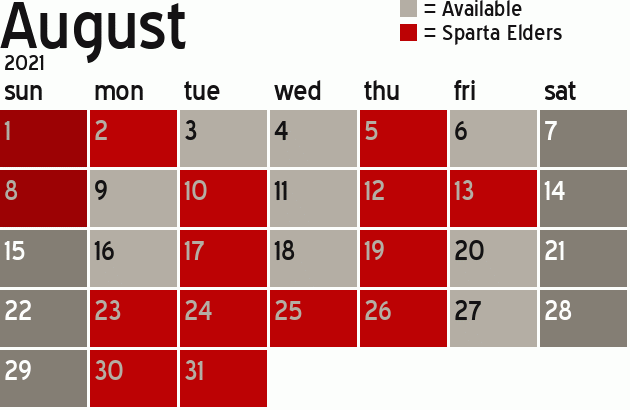 Missionary Dinner Calendar
