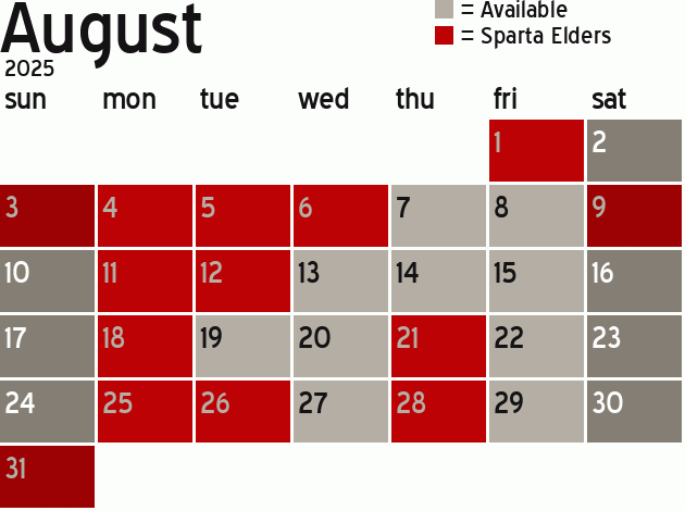 Missionary Dinner Calendar