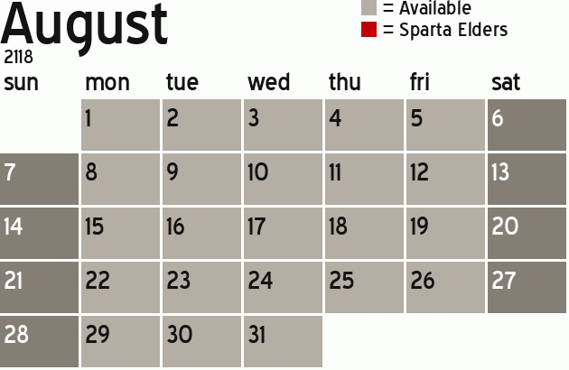 Missionary Dinner Calendar