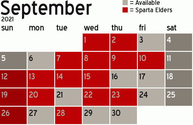 Missionary Dinner Calendar