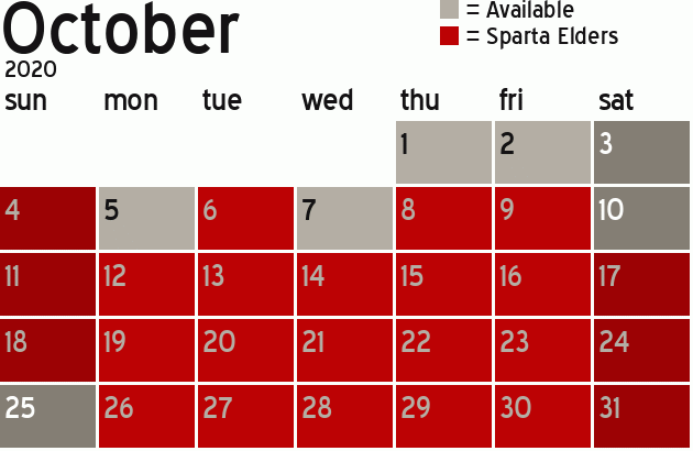Missionary Dinner Calendar