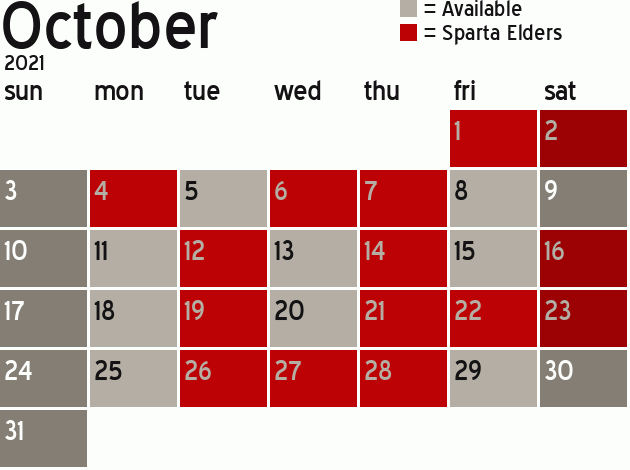 Missionary Dinner Calendar