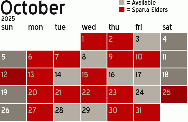 Missionary Dinner Calendar