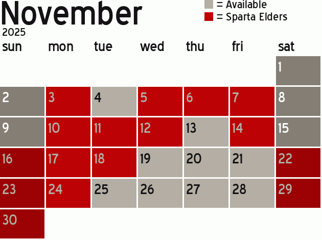 Missionary Dinner Calendar