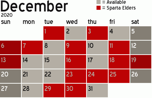 Missionary Dinner Calendar