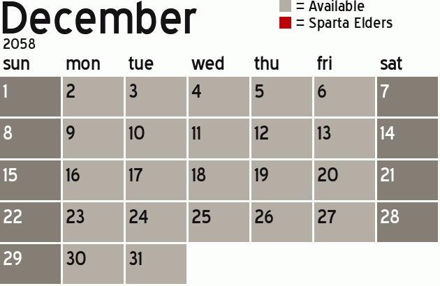 Missionary Dinner Calendar